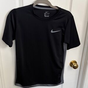Nike Kids Black and Gray Dri-FIT Tee
